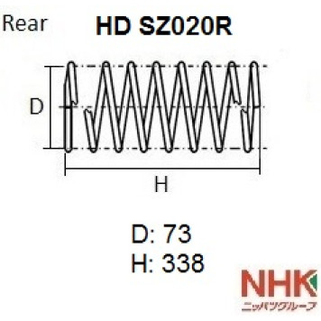 Пружина подвески усиленная NHK HD SZ020R