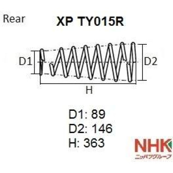 Пружина подвески NHK XP TY015R