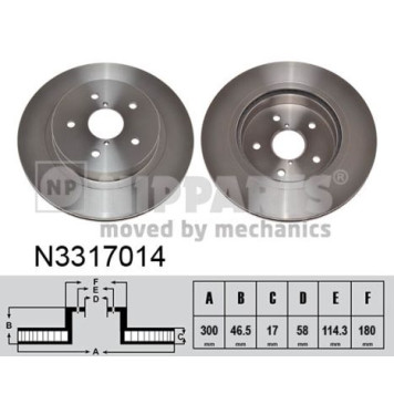 Диск тормозной <b>NIPPARTS N3317014</b>