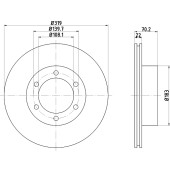 Диск тормозной передний TOYOTA 4 RUNNER , 4 RUNNER , HILUX II Pick-up , LAND CRUISER 90 <b>NISSHINBO ND1060</b>