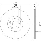 Диск тормозной передний TOYOTA ALLION I , CALDINA Estate , CELICA Coupe <b>NISSHINBO ND1078K</b>
