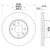 Диск тормозной передний DACIA, LADA, NISSAN, RENAULT LOGAN, LARGUS, MICRA, NOTE, CLIO, MEGANE, MODUS / GRAND MODUS , THALIA II <b>NISSHINBO ND2030K</b>