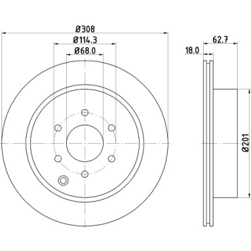 Диск тормозной задний NISSAN NP300 NAVARA, PATHFINDER III ,PATHFINDER IV <b>NISSHINBO ND2032K</b>