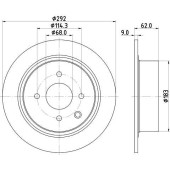 Диск тормозной задний NISSAN CUBE, TIIDA <b>NISSHINBO ND2046K</b>