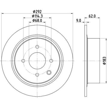 Диск тормозной задний NISSAN CUBE, TIIDA <b>NISSHINBO ND2046K</b>