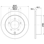 Диск тормозной задний MITSUBISHI LANCER SPORTBACK <b>NISSHINBO ND3003K</b>