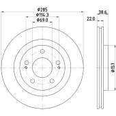 Диск тормозной передний MITSUBISHI PAJERO PININ <b>NISSHINBO ND3008K</b>