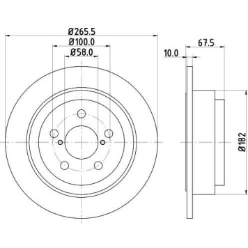 Диск тормозной задний SAAB, SUBARU 9-2X Estate, FORESTER, IMPREZA, LEGACY <b>NISSHINBO ND7008</b>