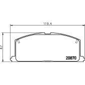 Колодки тормозные дисковые, передние, TOYOTA CALDINA , CAMRY, CARIBE, CARINA, CARINA II <b>NISSHINBO NP1001</b>