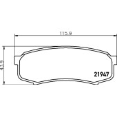 Колодки тормозные дисковые, задние, TOYOTA 4 RUNNER/FORTUNER/HILUX VI-VII/LAND CRUISER/SEQUOIA/TUNDRA, MITSUBISHI PAJERO IV, LEXUS GX <b>NISSHINBO NP1008</b>