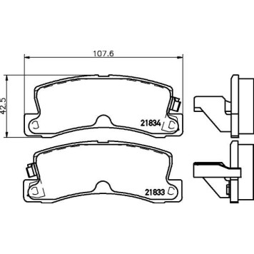 Колодки тормозные дисковые, задние, MAZDA 929 III <b>NISSHINBO NP1011</b>