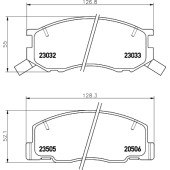 Колодки тормозные дисковые, передние, TOYOTA 4 RUNNER/FORTUNER/HILUX VI-VII, LEXUS GX, MITSUBISHI PAJERO CLASSIC/PAJERO IV <b>NISSHINBO NP1014</b>