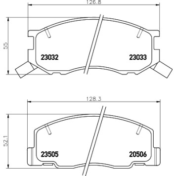 Колодки тормозные дисковые, передние, TOYOTA 4 RUNNER/FORTUNER/HILUX VI-VII, LEXUS GX, MITSUBISHI PAJERO CLASSIC/PAJERO IV <b>NISSHINBO NP1014</b>