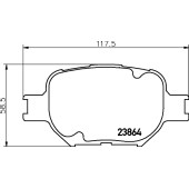 Колодки тормозные дисковые, передние, LEXUS IS, TOYOTA CELICA/COROLLA/CROWN/MARK X I-II/MATRIX/ALLION I/BREVIS/CALDINA/VEROSSA/VISTA <b>NISSHINBO NP1021</b>