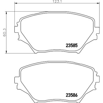 Колодки тормозные дисковые, передние, LEXUS/TOYOTA RX , HARRIER , KLUGER <b>NISSHINBO NP1036</b>