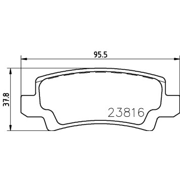 Колодки тормозные дисковые, задние, TOYOTA COROLLA (_E12_)/COROLLA Wagon (_E11_) <b>NISSHINBO NP1044</b>