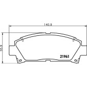 Колодки тормозные дисковые, передние, LEXUS/TOYOTA RX , HARRIER <b>NISSHINBO NP1077</b>