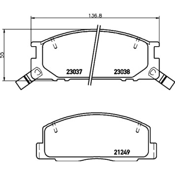 Колодки тормозные дисковые, передние, TOYOTA LITEACE, MASTER ACE SURF Bus, MODELL F , TOWN ACE <b>NISSHINBO NP1096</b>