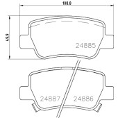 Колодки тормозные дисковые, задние, TOYOTA COASTER Bus , DYNA 150 Platform/Chassis , DYNA 400 Platform/Chassis <b>NISSHINBO NP1118</b>