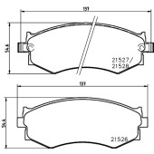 Колодки тормозные дисковые, передние, TOYOTA ECHO Hatchback , YARIS <b>NISSHINBO NP2021</b>