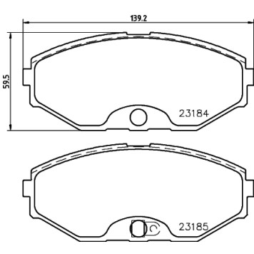 Колодки тормозные дисковые, передние, HYUNDAI/KIA/NISSAN COUPE , COUPE , ELANTRA, LANTRA I-II, TIBURON, CERATO <b>NISSHINBO NP2035</b>