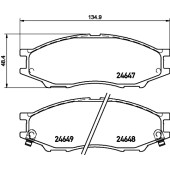Колодки тормозные дисковые, передние, NISSAN MICRA IV , MICRA V , NOTE <b>NISSHINBO NP2038</b>