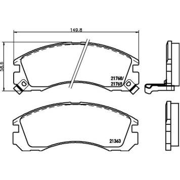 Колодки тормозные дисковые, передние, NISSAN ALMERA TINO , PRIMERA , PRIMERA Estate , PRIMERA Hatchback <b>NISSHINBO NP3001</b>