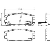 Колодки тормозные дисковые, задние, NISSAN BLUEBIRD, LAUREL , MAXIMA II , NAVARA , PICK UP, PRAIRIE , SERENA , VANETTE <b>NISSHINBO NP3002</b>