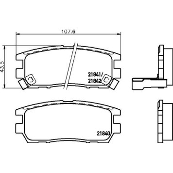Колодки тормозные дисковые, задние, NISSAN BLUEBIRD, LAUREL , MAXIMA II , NAVARA , PICK UP, PRAIRIE , SERENA , VANETTE <b>NISSHINBO NP3002</b>
