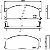 Колодки тормозные дисковые, передние, MITSUBISHI L 200 <b>NISSHINBO NP5000</b>