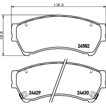 Колодки тормозные дисковые, передние, MAZDA 6 (GH) <b>NISSHINBO NP5017</b>