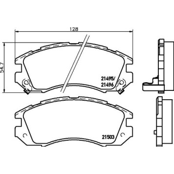 Колодки тормозные дисковые, передние, CHEVROLET CRUZE , CRUZE Hatchback , CRUZE Station Wagon , ORLANDO , TRAX, VOLT <b>NISSHINBO NP7005</b>