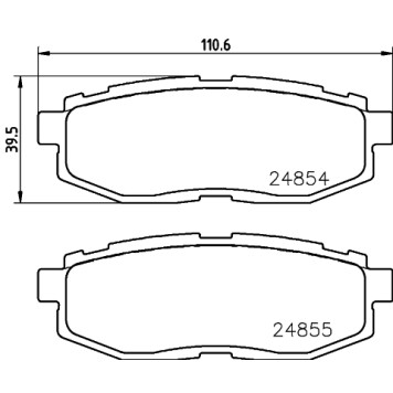 Колодки тормозные дисковые, задние, SUBARU FORESTER (SH,SJ)/IMPREZA (GP,GR,GH,G3,GJ)/LEGACY IV-V (BL,BP,BM,BR)/OUTBACK (BL,BP,BR,BS)/WRX (GJ)/BRZ/EXIGA (YA_), TOYOTA GT 86 Coupe (ZN6_) <b>NISSHINBO NP7013</b>
