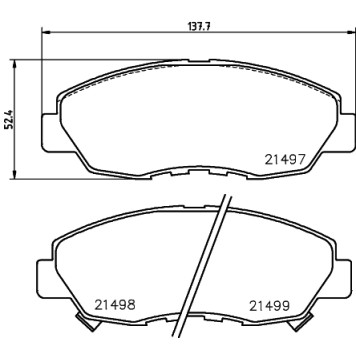 Колодки тормозные дисковые, передние, HYUNDAI/MITSUBISHI GALLOPER I, GALLOPER II , GALLOPER <b>NISSHINBO NP8000</b>