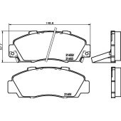 Колодки тормозные дисковые, передние, HYUNDAI i20 , i20 <b>NISSHINBO NP8003</b>