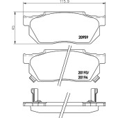 Колодки тормозные дисковые, передние, HYUNDAI SONATA II <b>NISSHINBO NP8006</b>