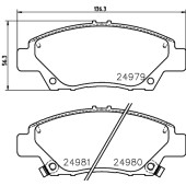 Колодки тормозные дисковые, передние, HYUNDAI GRANDEUR <b>NISSHINBO NP8013</b>