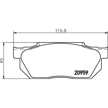 Колодки тормозные дисковые, передние, HYUNDAI, KIA ix55, SORENTO III <b>NISSHINBO NP8017</b>