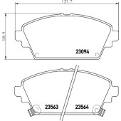 Колодки тормозные дисковые, передние, SUBARU FORESTER, EXIGA , FORESTER, IMPREZA, LEGACY <b>NISSHINBO NP8028</b>
