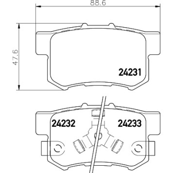 Колодки тормозные дисковые, задние, SUBARU IMPREZA Estate , IMPREZA Hatchback , IMPREZA Saloon , IMPREZA Saloon <b>NISSHINBO NP8037</b>