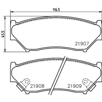 Колодки тормозные дисковые, передние, HONDA ACCORD, CIVIC VI <b>NISSHINBO NP9005</b>