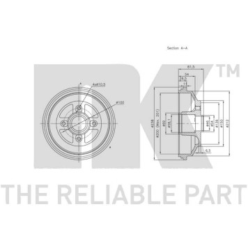 Барабан тормозной <b>NK 255217</b>-2