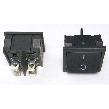 Клавиша черная двухпозиционная малая широкая