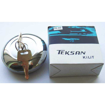 Крышка бензобака Волга с ключом металл, хром-1