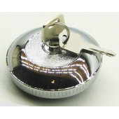 Крышка бензобака Волга с ключом металл, хром