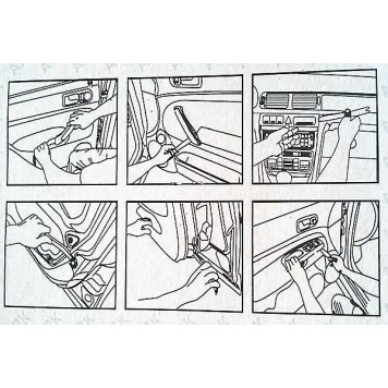 Набор для демонтажа клипс и элементов салона автомобиля (4 съемника)-2