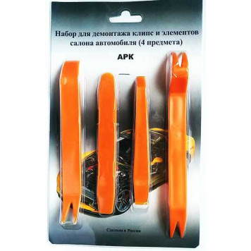 Набор для демонтажа клипс и элементов салона автомобиля (4 съемника)