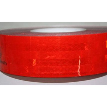 Лента светоотражающая красная евростандарт ширина 5см кратно 1м -1