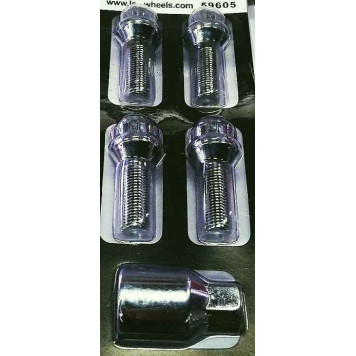 Болты колеса с секретом М12х1,25х29 ВАЗ, иномарки (4 болта, 1 ключ) LS-2