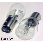 Лампа 12V 21+5W (P21/5W) 2 контакта ВА15d (выступы на цоколе на одном уровне) беcцветная